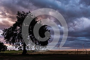 A Cloudy Sunset in the Countryside photo