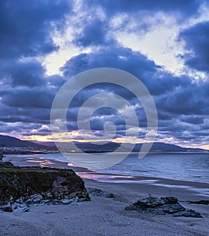 Cloudy sunset at Galicia photo