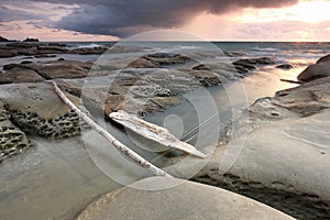 Cloudy Sunset in Tip Of Borneo