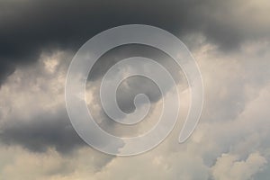 Cloudy before a thunderstorm. Dark clouds, Sky background