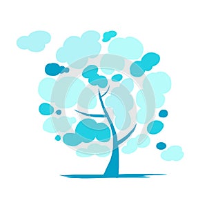 Cloudy tree for your design