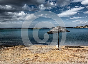 A cloudy view of the ancient city of Erythrai, near Cesme