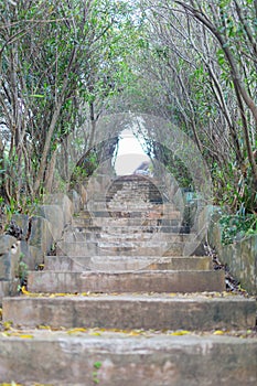 Cloudy view of the Baisha area nature landscape