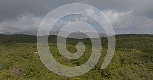 Cloudy weather above the Srd hill in Dubrovnik Croatia