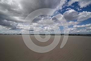 Cloudy weather on the beach by the Baltic Sea