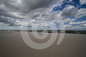 Cloudy weather on the beach by the Baltic Sea