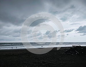 Cloudy weather on a beachshore