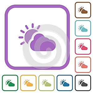 Cloudy weather simple icons