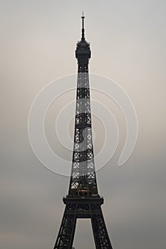 Cloudy winter day Eiffel Tower - Paris