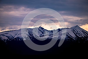 Cloudy winter landscape of the Tatra Mountains. Mount Bystra, The Western Tatras