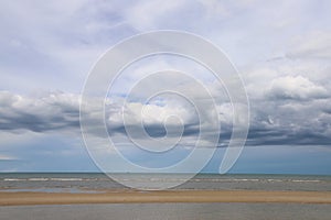 Cloundy sky on the breach