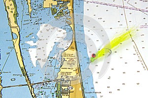 A Clouser Fly on a Nautical Chart