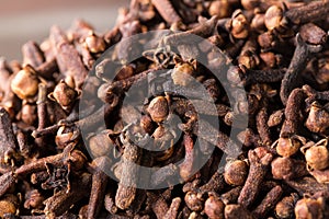 Clove dried spicy herb for food.