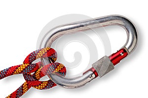 Clove hitch on carabiner