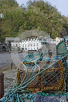 Clovelly Harbour, Devon UK.