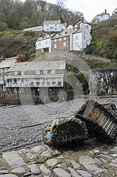 Clovelly Harbour, Fish street, Clovelly, Devon UK.