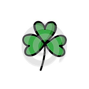 Clover doodle icon, vector illustration