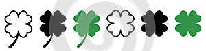 Clover icon symbol set basic simple design.