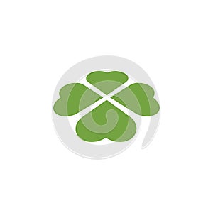 Clover leaf clip art graphic design template