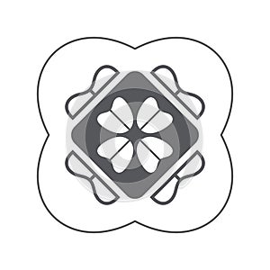 clover leaf design. Vector illustration decorative design