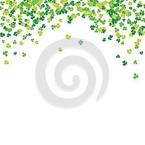 Clover leaf hand drawn sketch doodle illustration. St Patricks Day symbol, Irish lucky shamrock background