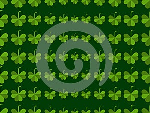 Clover leaves seamless pattern. St. Patrick`s Day, Irish holiday. Background for greeting card, wrapping paper, promotional