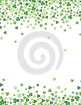 Clover shamrock leaves isolated on white background