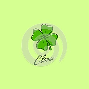 Clover, St. Patrick`s Day Logo, Vector Illustration Design Concept.