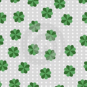 Clover St. Patricks Day pattern. Seamless