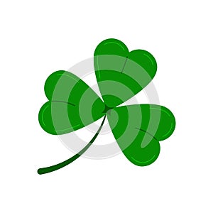 Clover tree leaf icon isolated on white background.