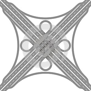 Cloverleaf Interchange Road Junction