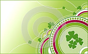 Clovers green background photo