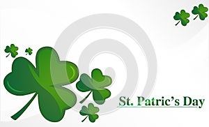 Clovers for St. Patrick`s day, vector illustration