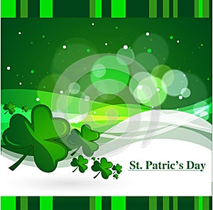 Clovers for St. Patrick`s day, vector illustration