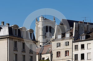 Clovis tower and Saint-Etienne-du-Mont church