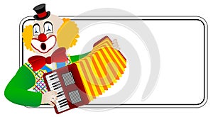 Clown the accordionist