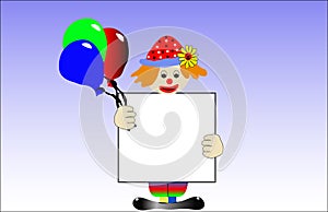 Clown with baloons