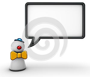 Clown and speech bubble