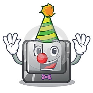 Clown button H on a the character