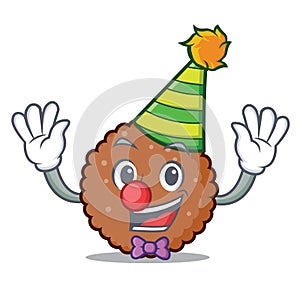 Clown chocolate biscuit mascot cartoon