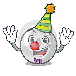 Clown golf ball mascot cartoon