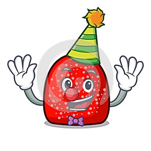 Clown gumdrop mascot cartoon style