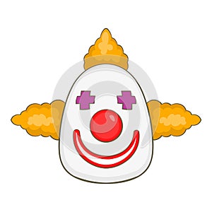 Clown icon, cartoon style