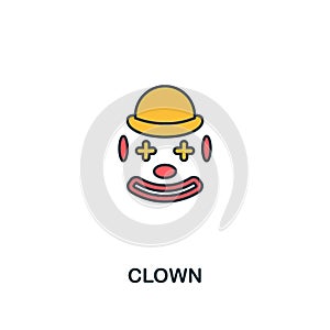 Clown icon. Creative 2 colors design fromClown icon from party icon collection. Perfect for web design, apps, software