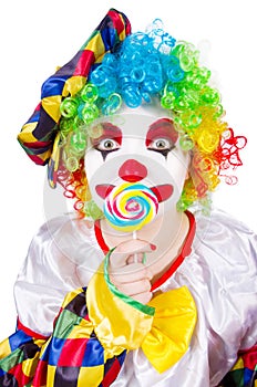 Clown with lollipops