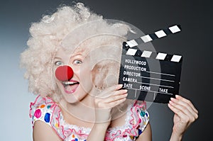 Clown with movie