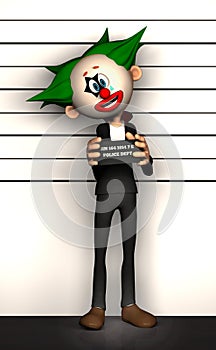 Clown mugshot criminal