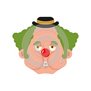 Clown Nausea Emoji. funnyman Sick emotion avatar photo