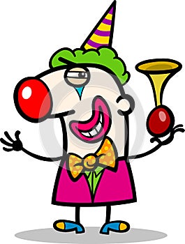 Clown performer cartoon illustration