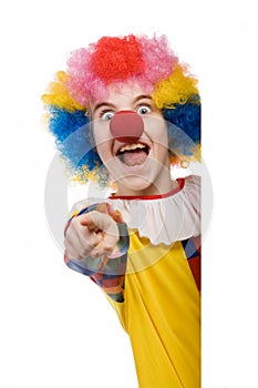 Clown pointing